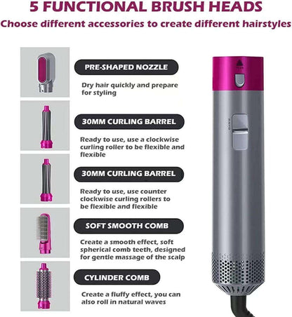 5 in 1 Multifunctional Hair Dryer Styling Tool| Hair Comb | Hair Curler