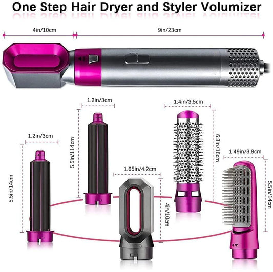 5 in 1 Multifunctional Hair Dryer Styling Tool| Hair Comb | Hair Curler