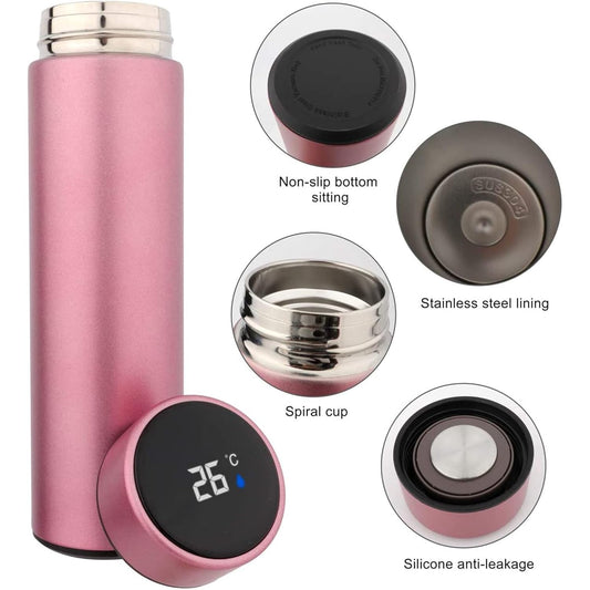 Smart LED Temperature Display Water Bottle – Hot & Cold, 500ml
